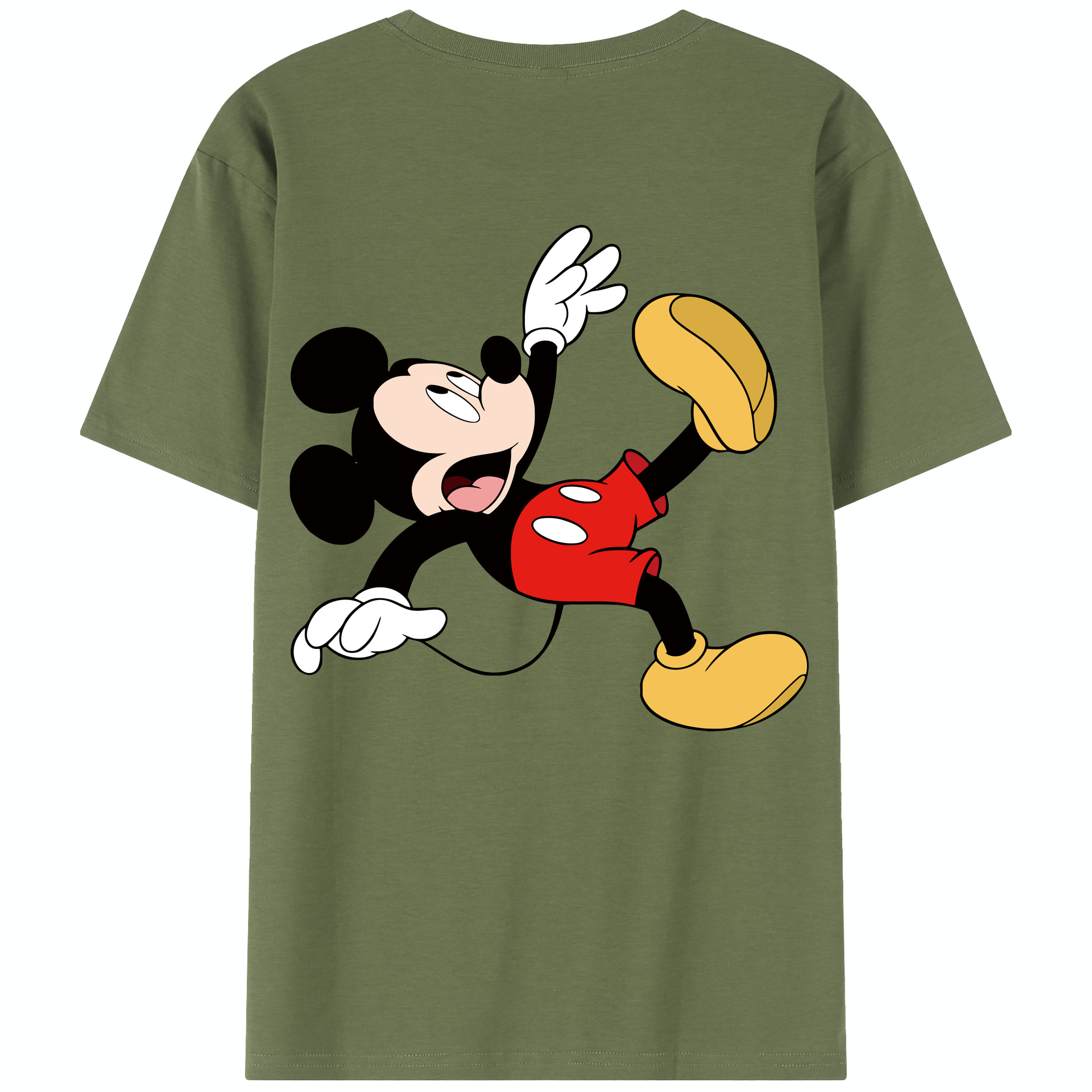 （画像用） ミッキーマウス Mickey Mouse 綿100％半袖Tシャツ（背面プリント）